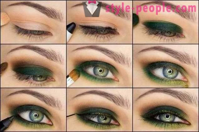 Schöner Frühling Make-up für braune und grüne Augen: ein Schritt für Schritt Anleitung für Anfänger mit Fotos