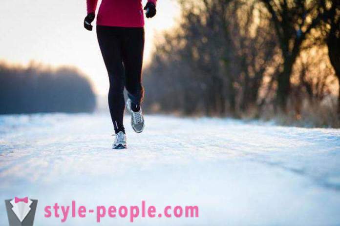 Winter Laufen auf der Straße - vor allem den Nutzen und Schaden