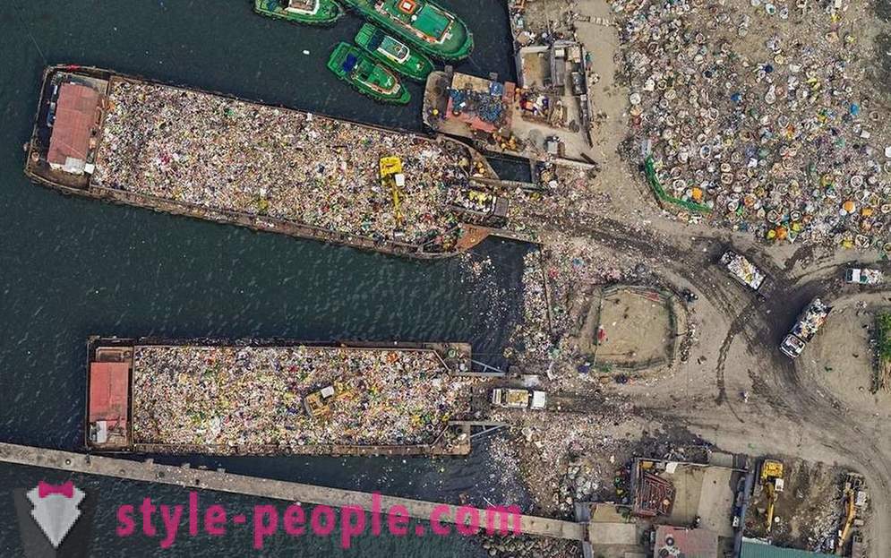 Die Slums von Manila Vogelperspektive