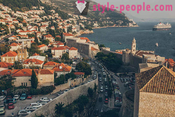 Alte Stadt in Kroatien mit einer Vogelperspektive