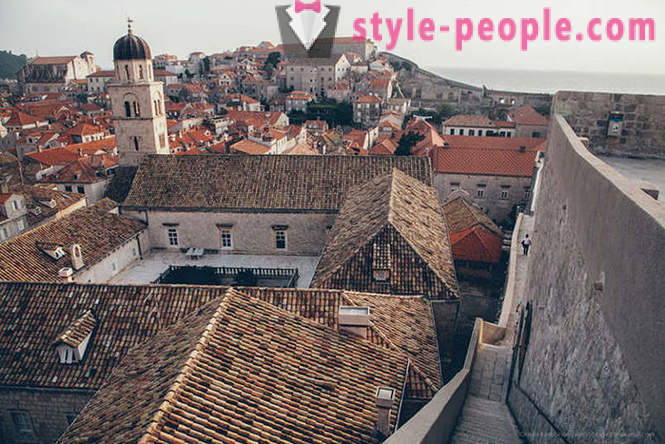 Alte Stadt in Kroatien mit einer Vogelperspektive