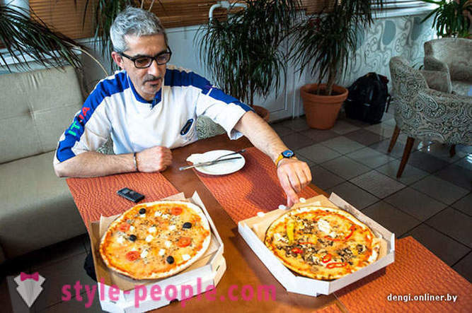 Italienischer Chef versucht Belarusian Pizza