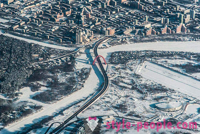 Winter Moskau Vogelperspektive
