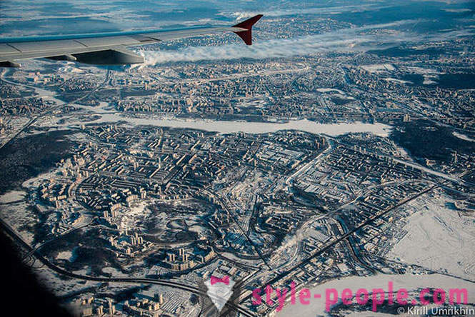 Winter Moskau Vogelperspektive