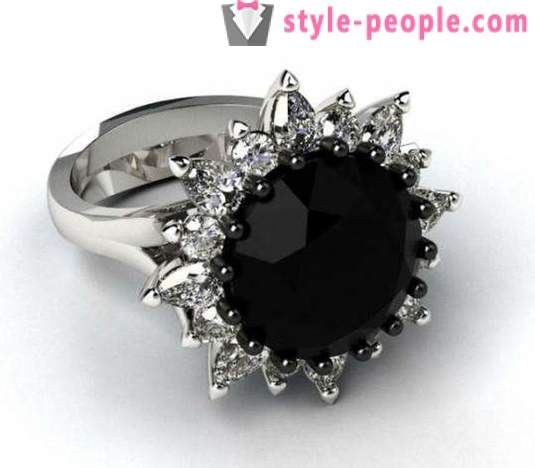 Schwarzer Diamant-Schmuck, die verwendet wird? Ring mit Black Diamond