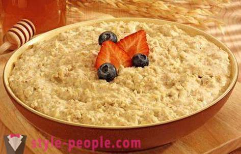 Porridge Ernährung. Nützliche Brei Ernährung. Porridge auf dem Wasser