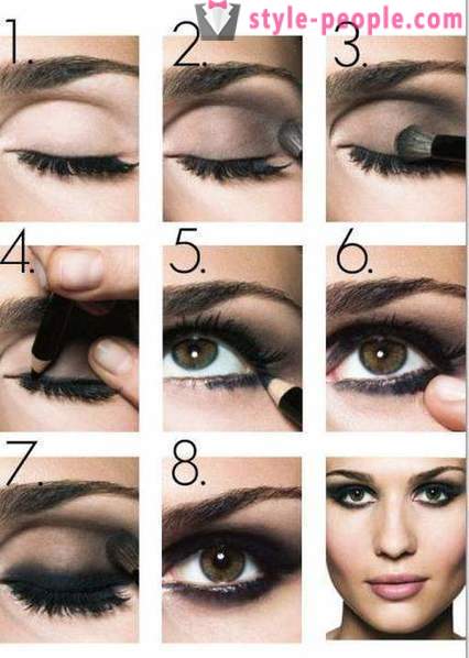 Wie zu tun, Make-up „Smokey Eyes“: Schritt für Schritt Anleitung
