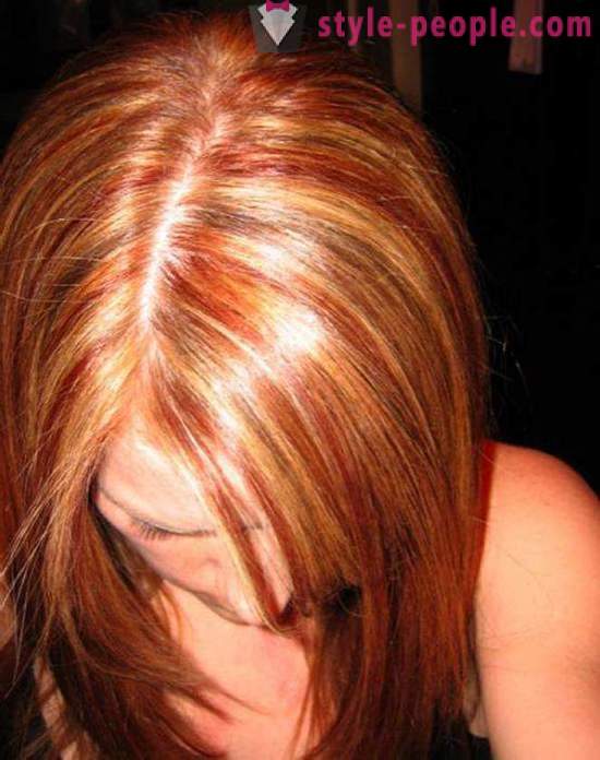 Highlights auf dem roten Haar. Beliebte Themen